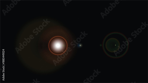 Sunlight special lens flash light effect on transparent background. Effect of blurring light. Vector Illustration