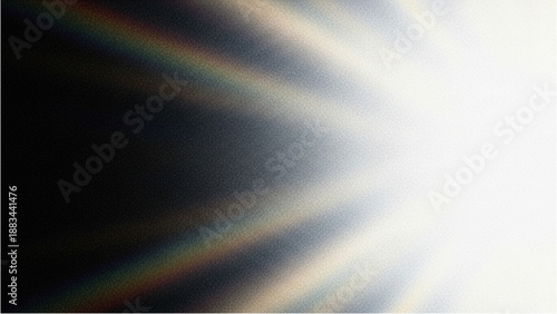 Light rays shining through darkness with vibrant colors in abstract pattern