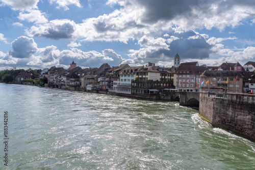 Rheinfelden old town, Rhine River, Switzerland, Germany border