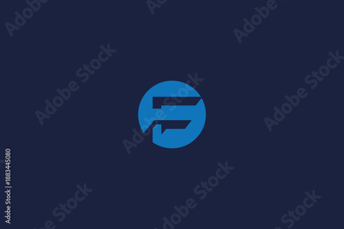 letter f logo icon design template with circle vector inspiration logo simple design