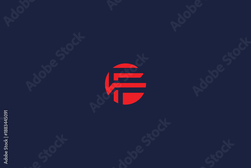 letter f logo icon design template with circle vector inspiration logo simple design