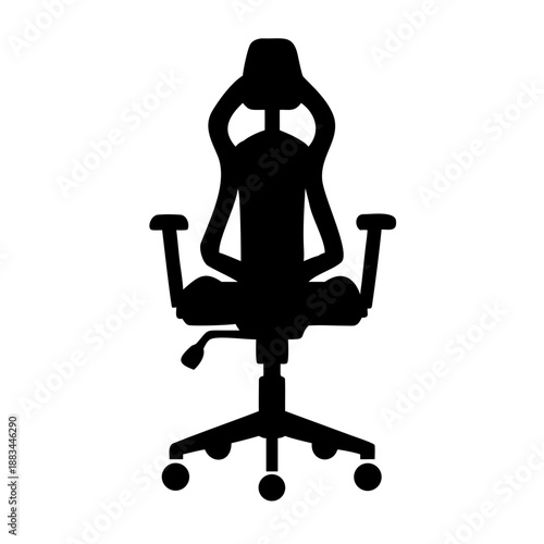 Silhouette of a person sitting in an office chair
