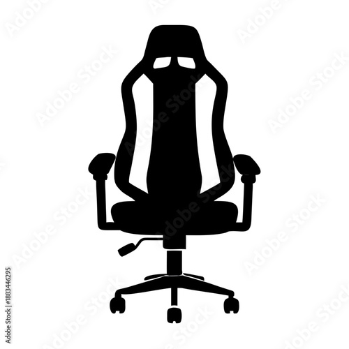 Black office chair silhouette