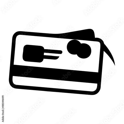 Black and white icon of a cassette tape