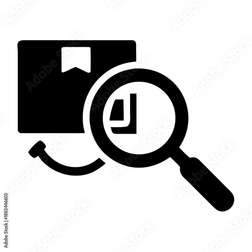 Magnifying glass searching for information in a document