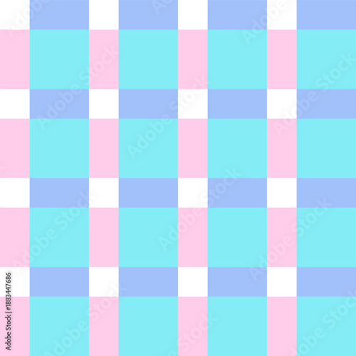 Plaid seamless pattern in pastel colors. Madras design spring, summer holiday textile decorative. Vector check gingham pattern for fabric picnic blanket, tablecloth, dress or napkin.