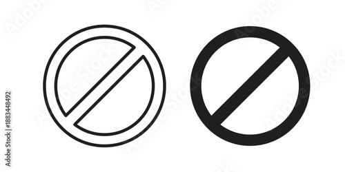 Blocked icon suitable. Simple outline and solid style icon EPS10