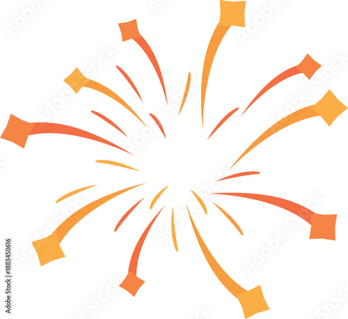 Colorful fireworks exploding against a white background, celebrating a special occasion