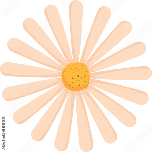 Charming daisy flower showcases its delicate petals and a vibrant yellow center, capturing the essence of natural beauty