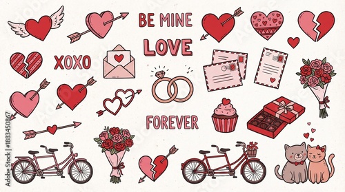 set of love icons
