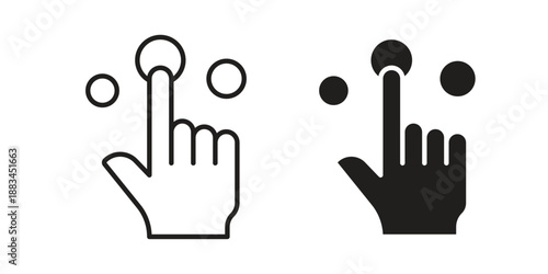 Choice icon suitable. Simple outline and solid style icon EPS10