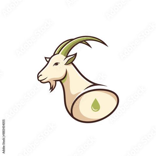 Goat Silhouette Icon – Farm Animal Symbol for Agriculture, Livestock & Rural Design