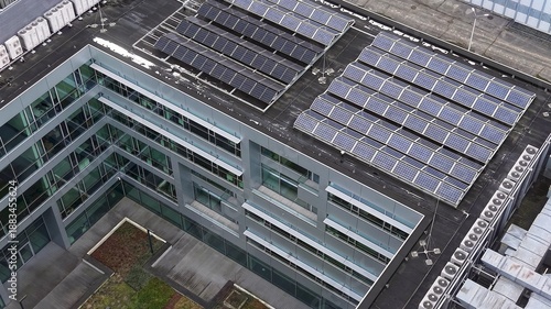 Eco friendly data center with photovoltaic energy panels