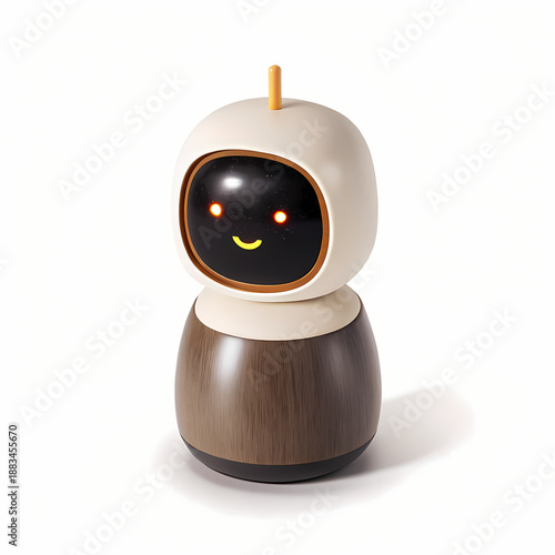 AI chatbot robot mascot cartoon illustration isolated