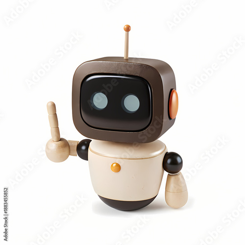 AI chatbot robot mascot cartoon illustration isolated
