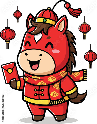 Happy Chinese New Year Ox Mascot