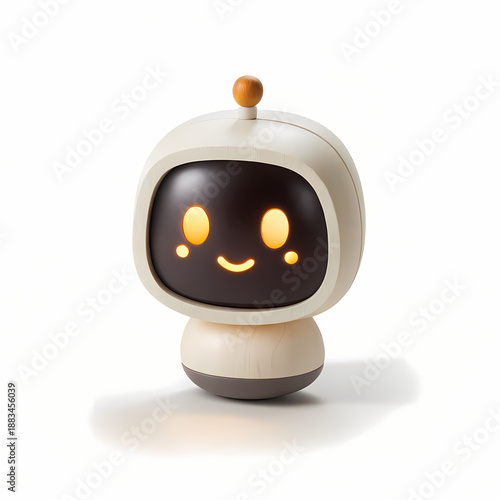 AI chatbot robot mascot cartoon illustration isolated