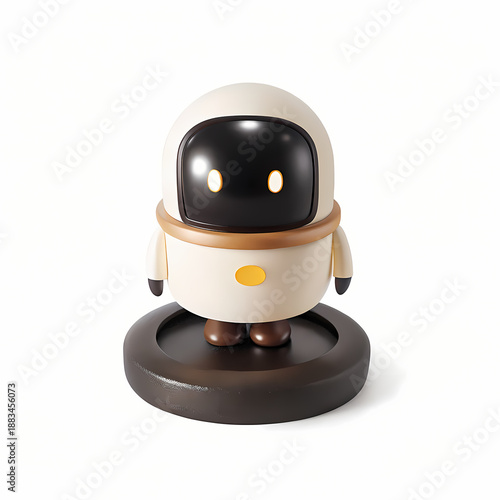 AI chatbot robot mascot cartoon illustration isolated