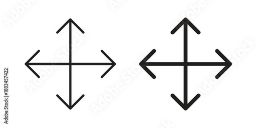 Drag icon suitable. Simple outline and solid style icon EPS10