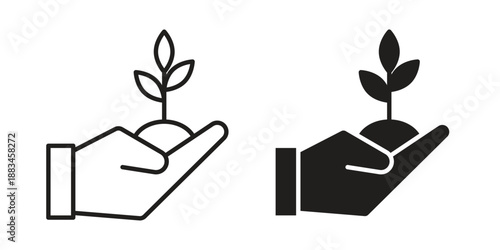 Environment icon suitable. Simple outline and solid style icon EPS10