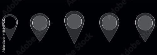 Navigation and Organization Icons: Bookmark, Price Tag, Location Pin, and Folder