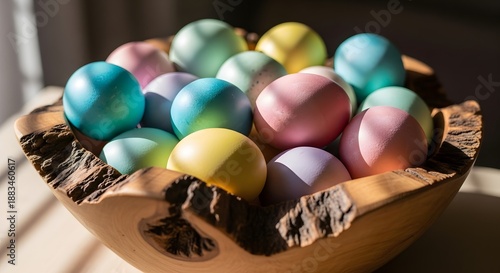 Wallpaper Mural Vibrant easter eggs in cardboard box Torontodigital.ca