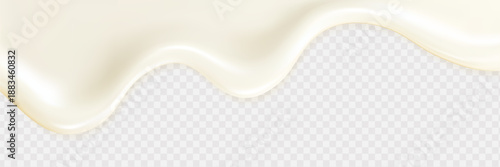 Glossy sugary flow drip, melting creamy surface.