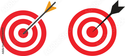 Bullseye target silhouette icon set with crosshairs and accuracy symbols.Abstract line art target icons set featuring various crosshair designs for accuracy and precision concepts.Minimal target icon