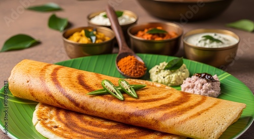 Wallpaper Mural Delicious south indian dosa with sambar and chutney Torontodigital.ca