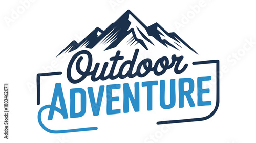 Outdoor adventure mountain logo