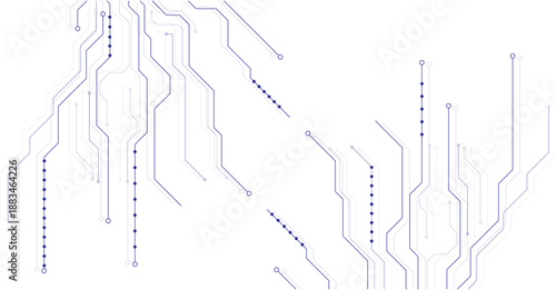Digital circuit board background showcasing white electronic patterns. Vector tech design with semiconductor lines, motherboard elements, hand drawn vector illustration of a young man
