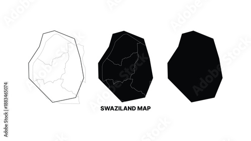 Swaziland map vector illustration