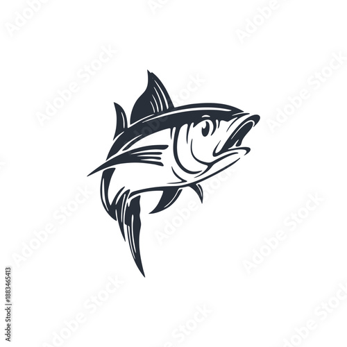 simple fish silhouette vector