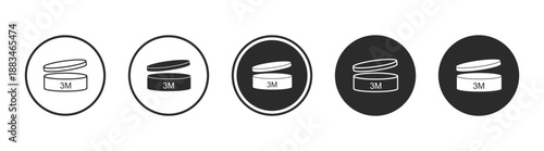 PAO symbol for cosmetic packaging, period after opening icon with expiration date, shelf life label vector set