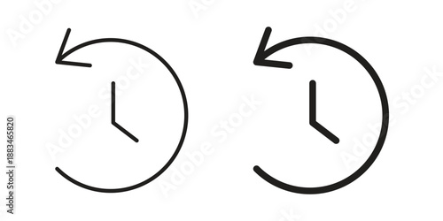 History icon suitable. Simple outline and solid style icon EPS10