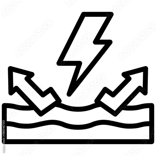 Anti Static Icon in Line Style