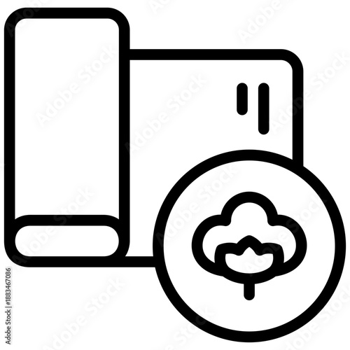 Cotton Cloth icon in Line Style