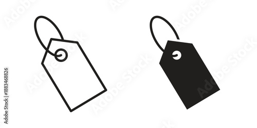 Label icon suitable. Simple outline and solid style icon EPS10