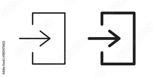 Log in icon suitable. Simple outline and solid style icon EPS10