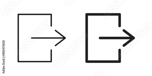 Log out icon suitable. Simple outline and solid style icon EPS10