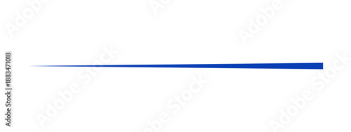 Photos Minimal blue tapered horizontal line element for divider, underline and separato