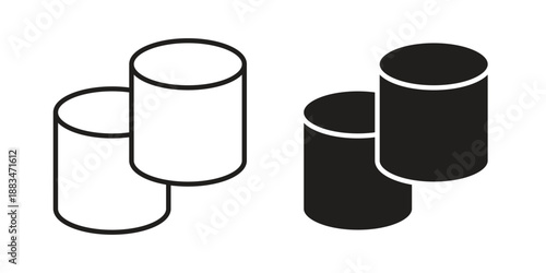 Marshmallow icon suitable. Simple outline and solid style icon EPS10
