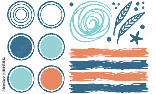 Lighthouse Illustration Set – Nautical Art, Coastal Design, Marine Color Palette .