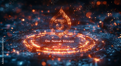 Om namah shivaya spiritual fire mantra meditation high resolution picture