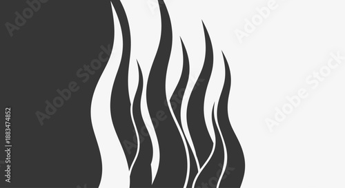 Abstract flowing organic shapes in monochrome contrast.