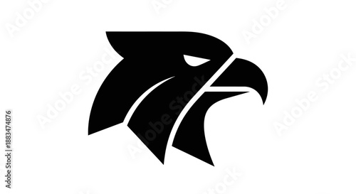 Majestic black eagle head silhouette representing strength and freedom.