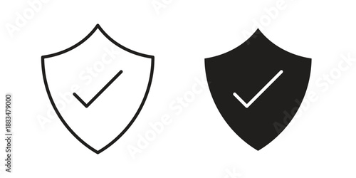 Protection icon suitable. Simple outline and solid style icon EPS10