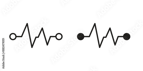 Pulse icon suitable. Simple outline and solid style icon EPS10