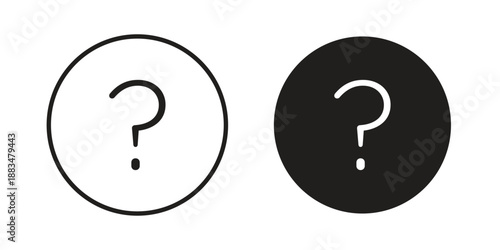Question icon suitable. Simple outline and solid style icon EPS10