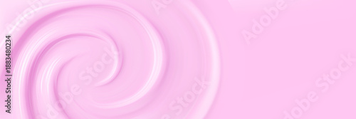 Creamy pink background with smooth ripples and glossy frosting drips. 